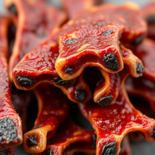 Biltong: A dried, cured meat snack, similar to jerky, but with a richer flavour.